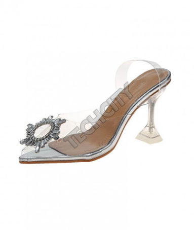 Ytmtloy Silver Ankle Strap Eva Pumps