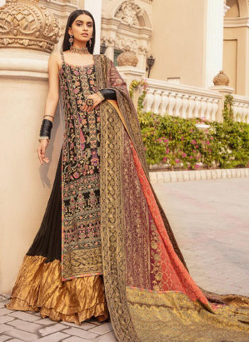 Wedding Chiffon Embroidered 3 Piece Suit