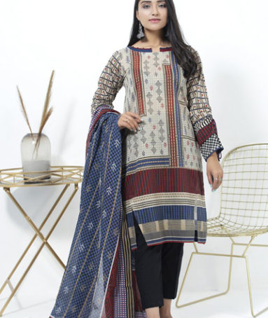 2 Piece Unstitched Printed Lawn