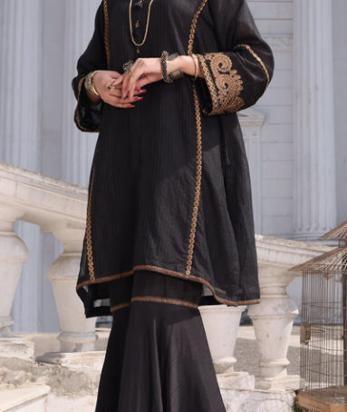 BLACK SILK TUNIC