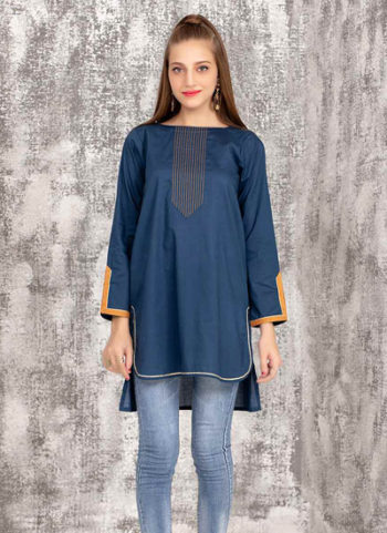 BLUE-DOBBY-KURTI