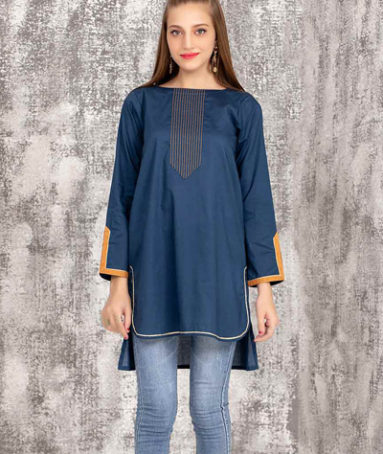 BLUE-DOBBY-KURTI