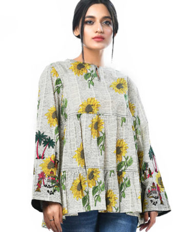 LAWN EMBROIDERED SHORT KURTA