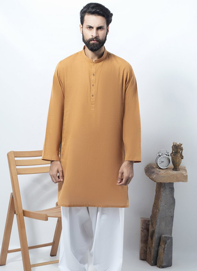 1 Piece Cotton Camel Kurta