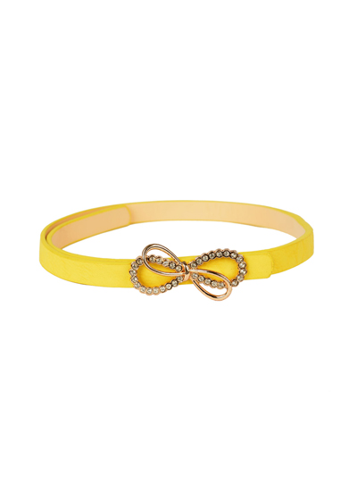 GIRLS BELT BOW-D YELLOW