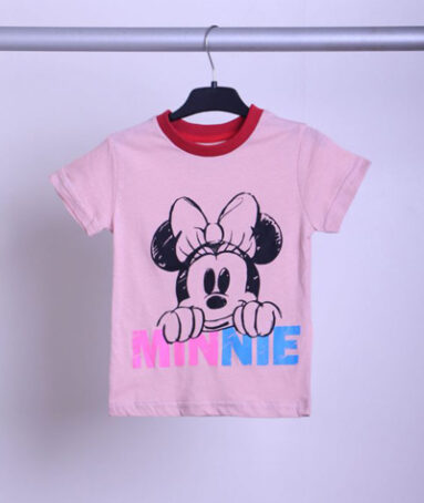 Girls minnie printed t-shirt (Dusty Pink)