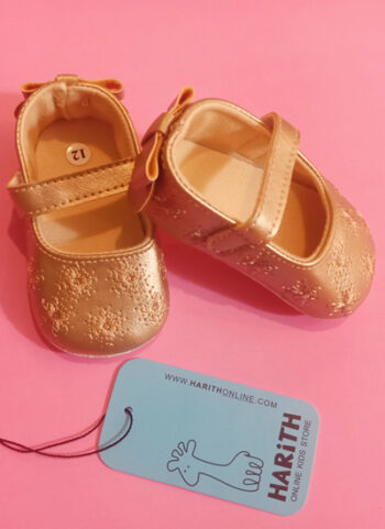 Newborn Baby Golden Pumpy Shoes