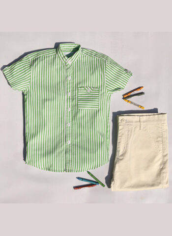 Apple Green Striped Shirt