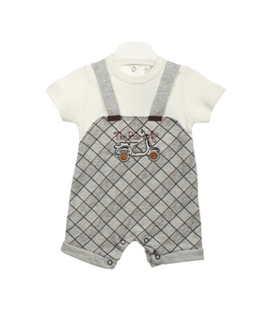 BOY ROMPER-GREY