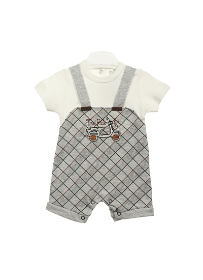 BOY ROMPER-GREY