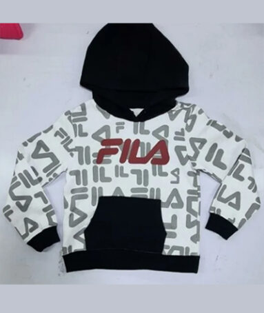 Boys White FILA Hoodie