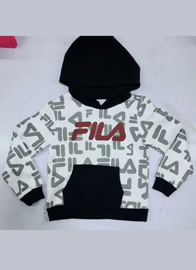 Boys White FILA Hoodie