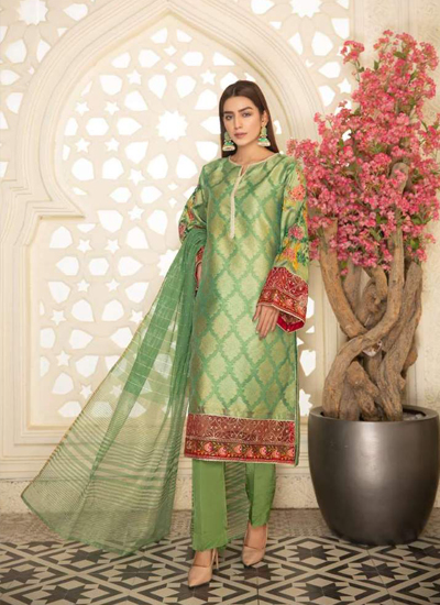 Green Semi Formal 3 Piece Women Suit