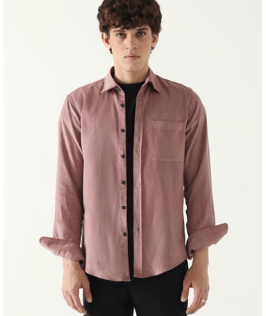 PINK CORDUROY FABRIC CASUAL SHIRT