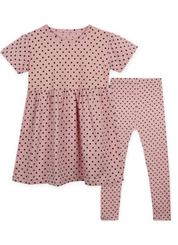 Girl’s Polka Dots Frock Set.