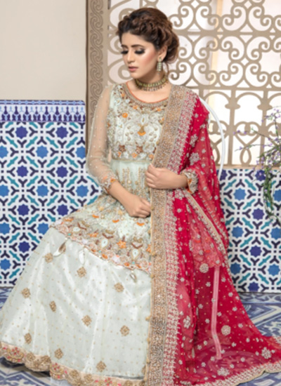 Bridal Lehnga With Net Peplum