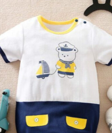 Sailer Bear Casual Baby Romper