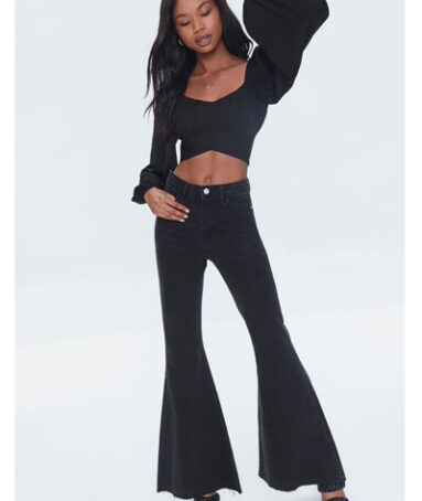 Comfy And Stylish Black Flared Pant