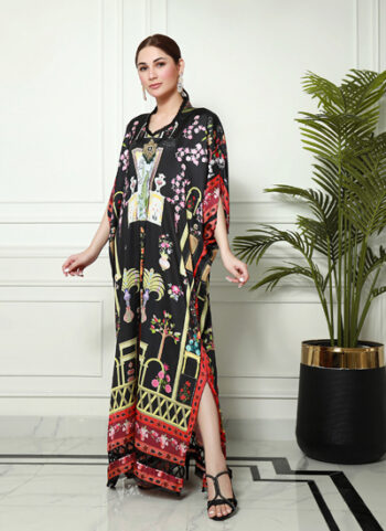 Digital Silk Printed Kaftan Dress