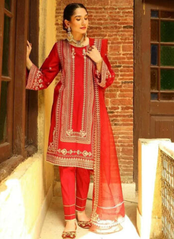 Embroidered Lawn Stitched 3PC Suit