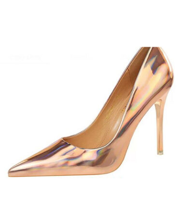 Metallic Rose Gold Heel For Women