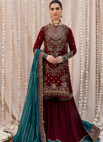 Raw Silk Embroiered Wedding Dress