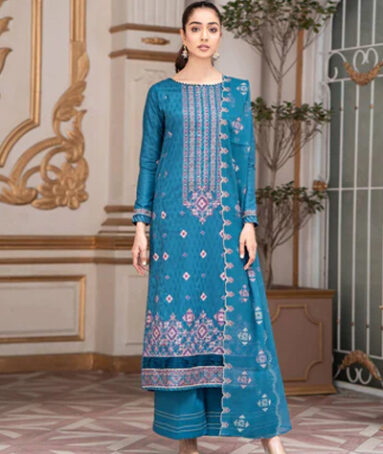 3 Pc Unstitched Shirt Trouser & Dupatta