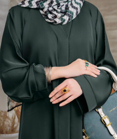 Esra Abaya Bottle Green Color