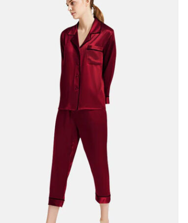 Scarlet Red Mulberry silk Jumpsuit