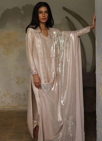 Wishper Pink Pure Raw Silk Dress