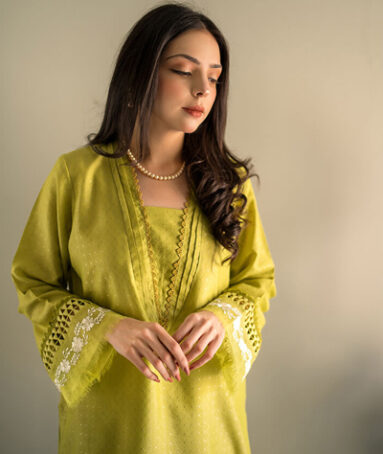 Yellow Maisuri Lawn Dress For Women