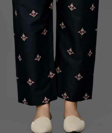 Basic Embellished Cotton Ladies Trouser