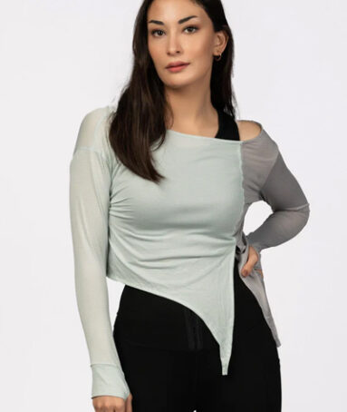 Long Sleeve Off-Shoulder Workout Top