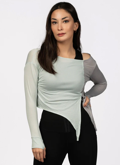 Long Sleeve Off-Shoulder Workout Top