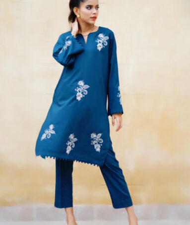 Ayesha Sameer Sea green with Embroidery