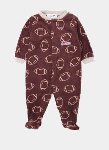 Brown Fleece Romper For Kids