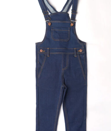 Dark Blue Denim Dungaree For Girls