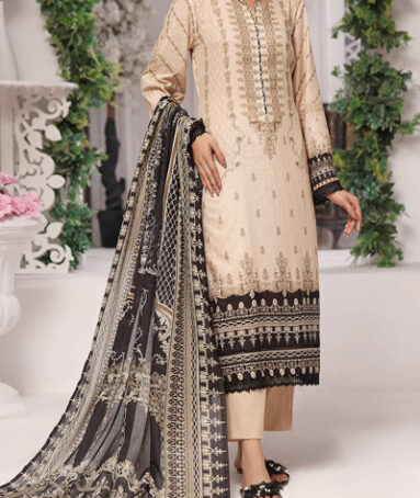 Misri Black Digital Printed Lawn Dress