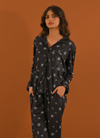 White Star Pajama Set Nightwear